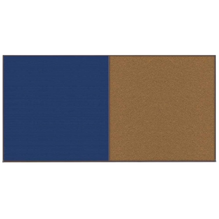 United Visual Products Enclosed Corkboard, 1 Door, 18"x24", 4" Fra UV3414-BLACK-PEARL